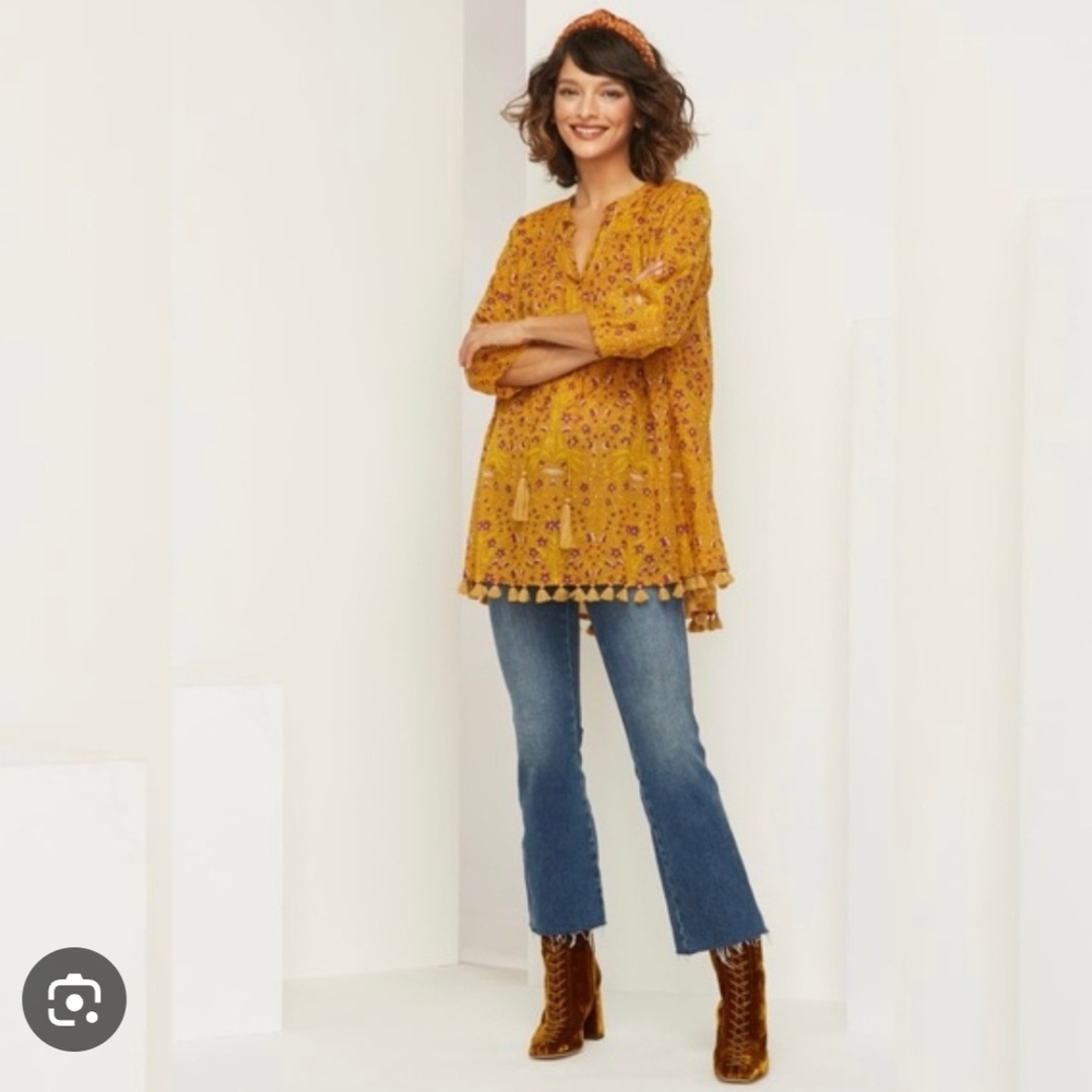 Roller Rabbit Serafina Floral Blouse Size L